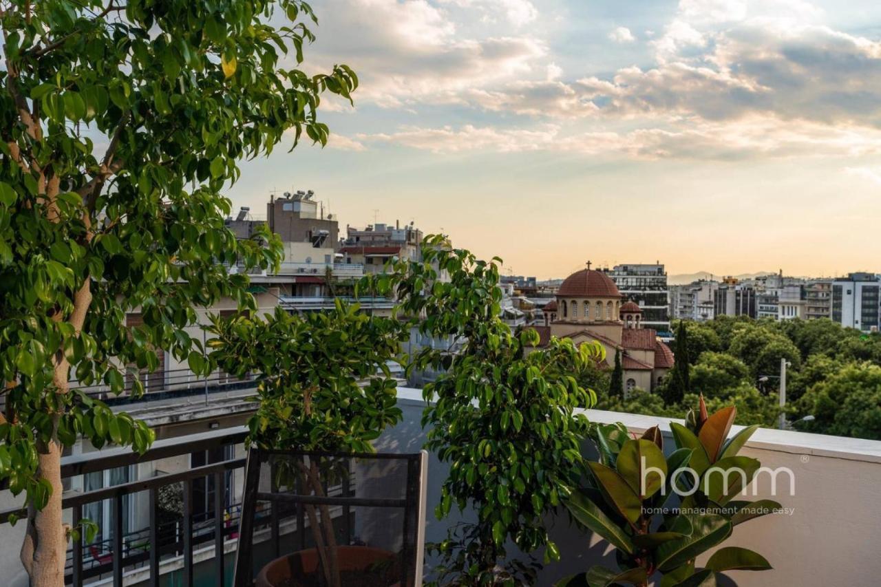 Ferienwohnung 59M² Homm Loft- Penthouse With Acropolis View,2Ppl Athen Exterior foto